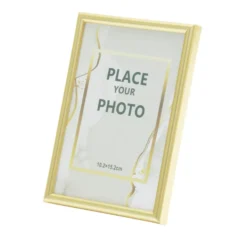 Cadre photo bois doré pour photo 10x15cm