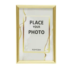 Cadre photo bois doré pour photo 10x15cm