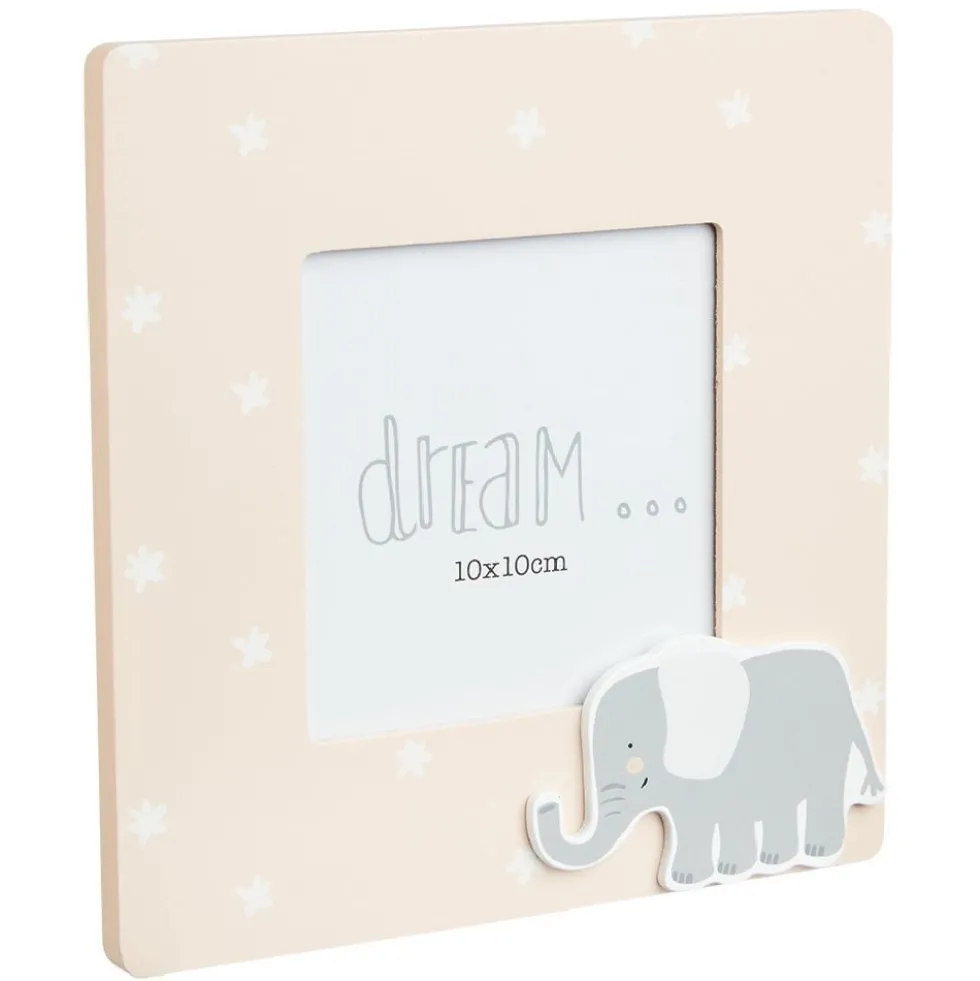 Cadre photo bois enfant décor animal 17x17cm pour photo 10x10cm (4 modèles)