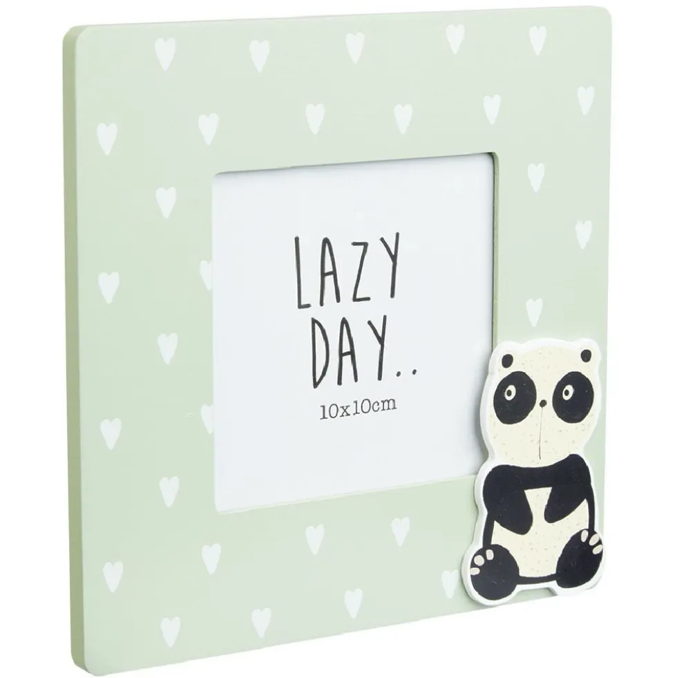 Cadre photo bois enfant décor animal 17x17cm pour photo 10x10cm (4 modèles)