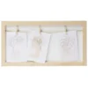 Cadre photo bois jute avec 3 pinces 22,5x42.5cm (2 modèles)