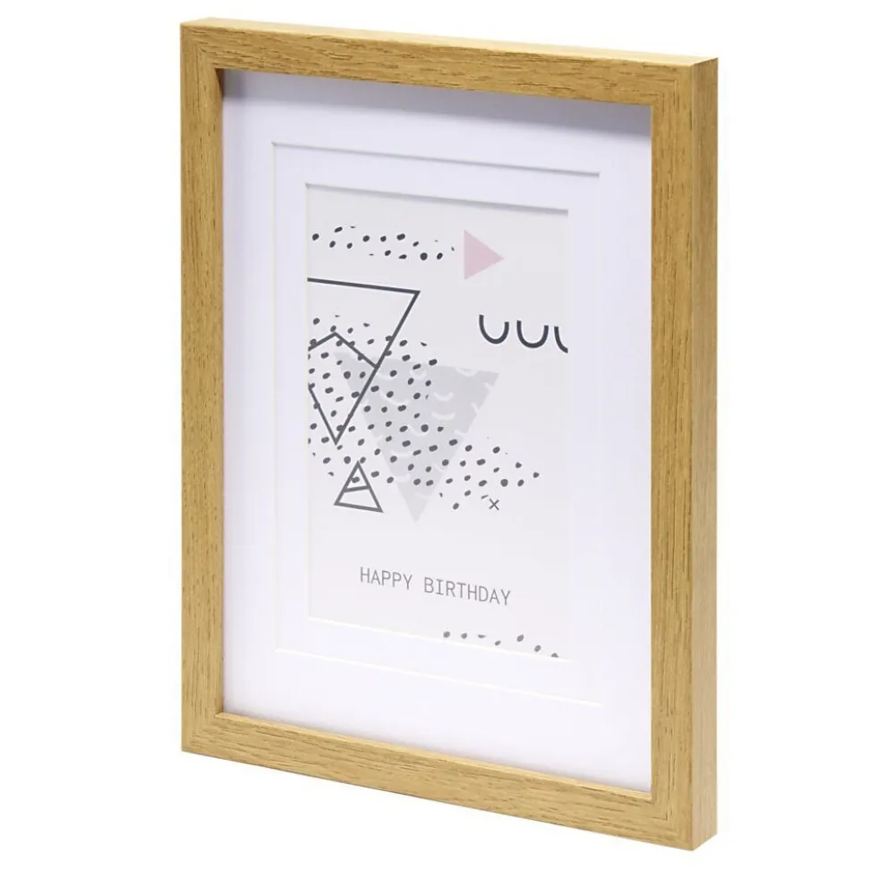 Cadre photo bord bois 20x26cm (2 modèles)