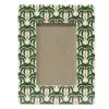Cadre photo bord céramique motif palmiers 17x22cm pour photo 10x15cm