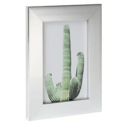 Cadre photo bord doré ou argenté 14xH19cm (2 modèles)