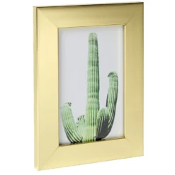 Cadre photo bord doré ou argenté 14xH19cm (2 modèles)