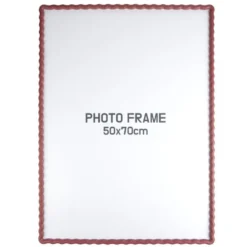 Cadre photo bord vague plastique coloré 54x74cm pour photo 50x70cm (3 modèles)