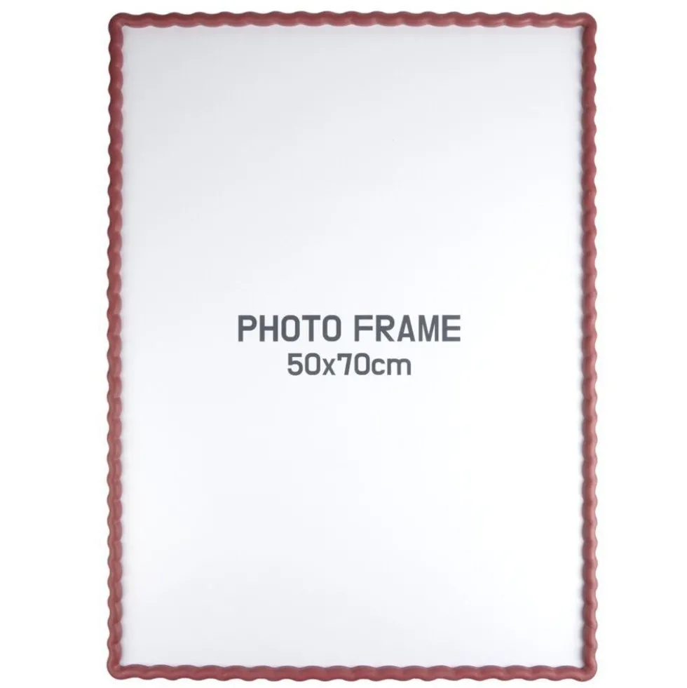Cadre photo bord vague plastique coloré 54x74cm pour photo 50x70cm (3 modèles)