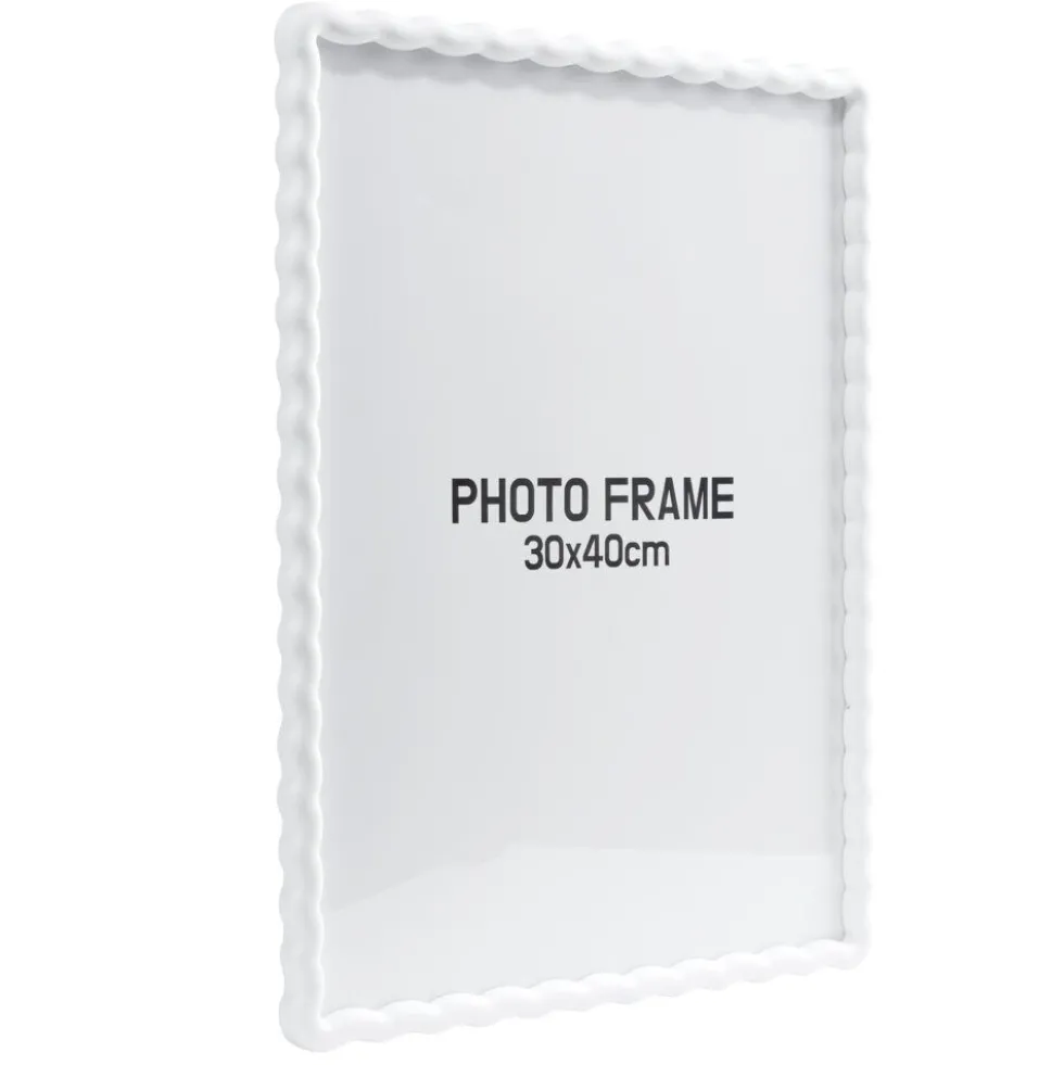 Cadre photo bord vague plastique coloré 34x44cm pour photo 30x40cm (3 modèles)