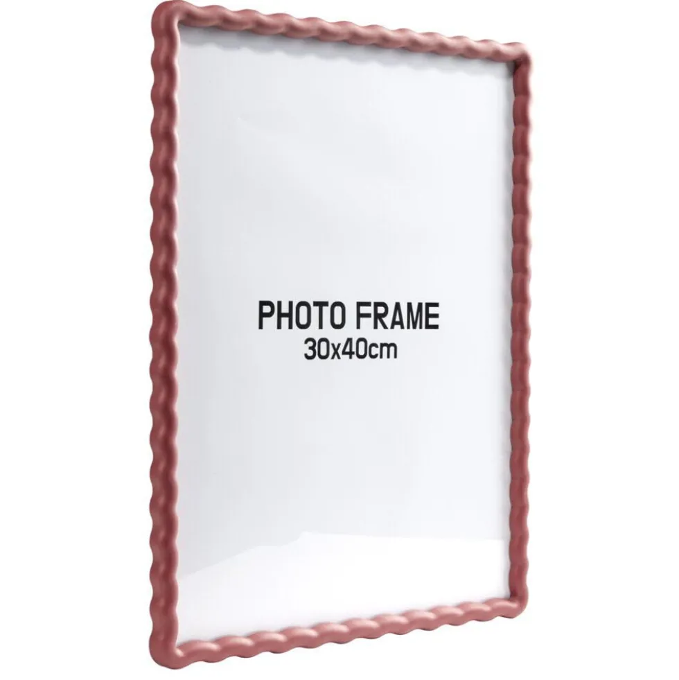 Cadre photo bord vague plastique coloré 34x44cm pour photo 30x40cm (3 modèles)