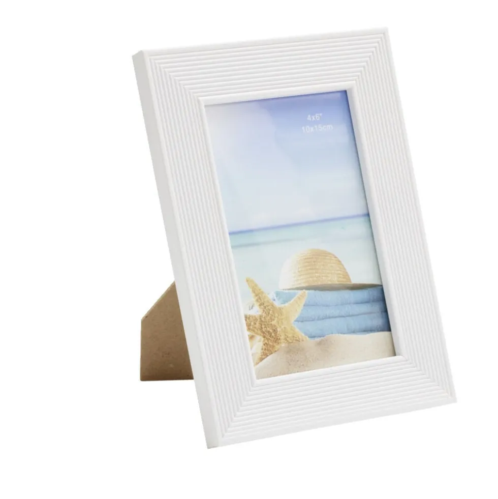 Cadre photo en bois blanc 17x22cm pour photo 13x18cm