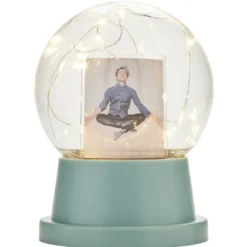 Cadre photo forme boule avec LED Ø10xH14cm (3 modèles)