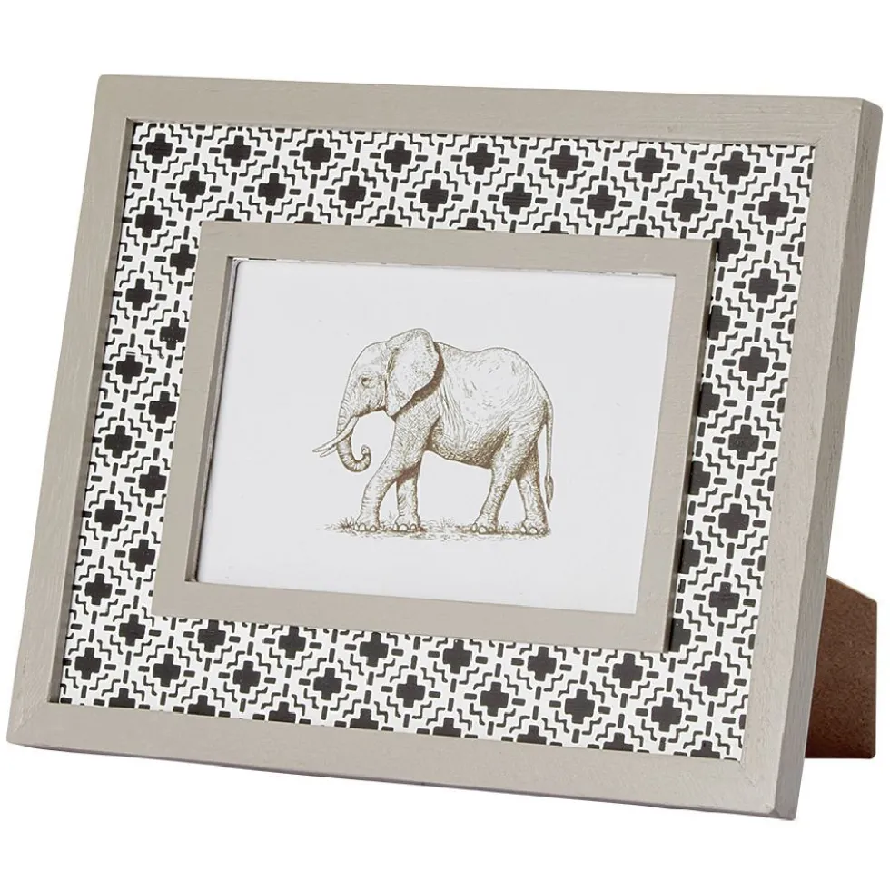Cadre photo motif géométrique éléphant pour photo 10x15cm (2 modèles)