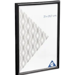 Cadre photo plastique noir 22x31cm pour photo 21x29.7cm