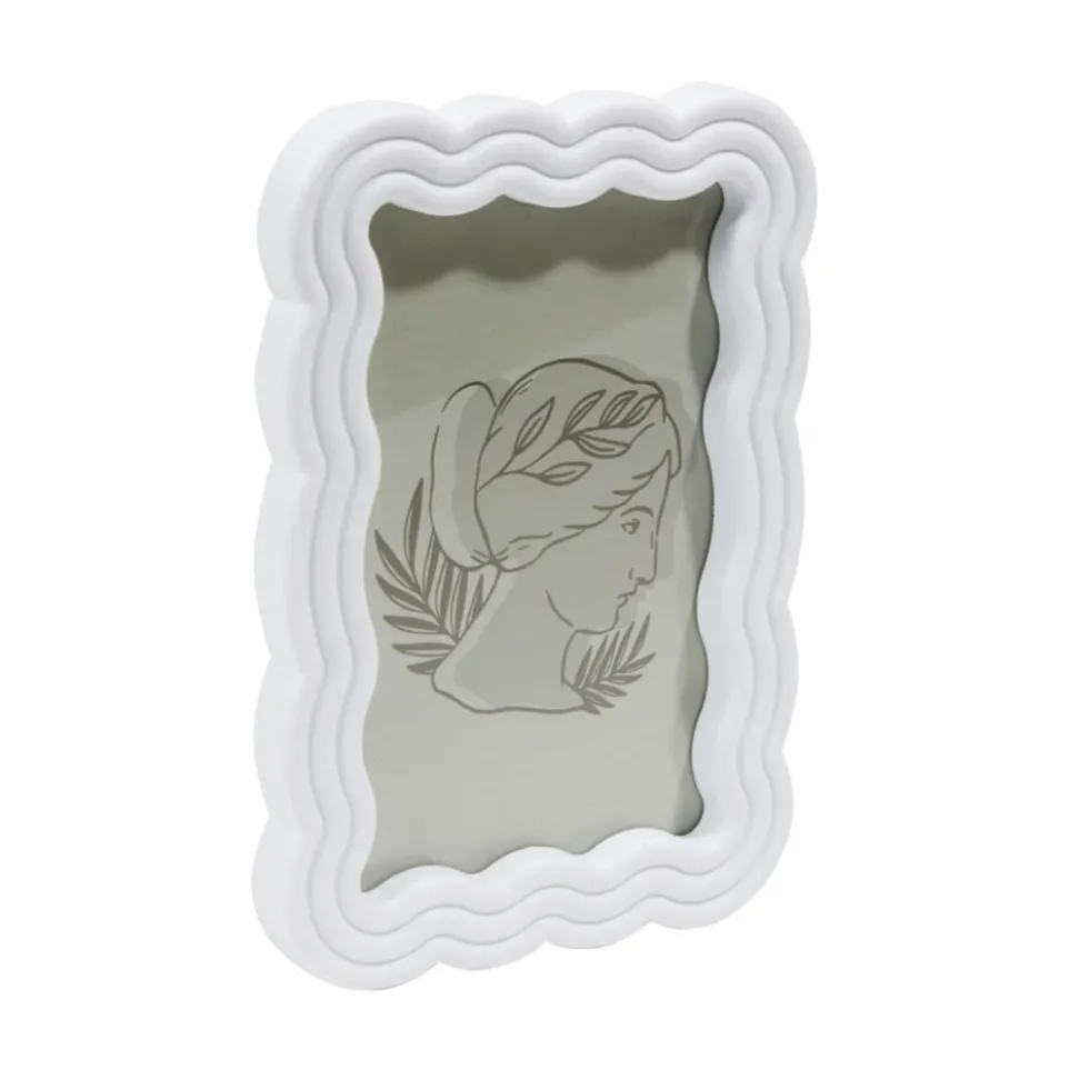 Cadre photo plastique vague 12x17cm pour photo 10x15cm (3 modèles)