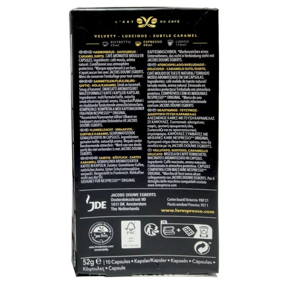 Café capsule L'or Caramel 10 doses