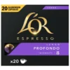 Café capsule L'or Lungo profondo 20 doses intensité 8