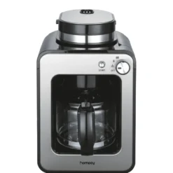 Cafetière filtre 0,6L acier avec broyeur de café 600W