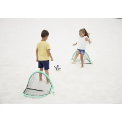 Cage de foot pop-up pliable bleu 60x40xH40cm (2 pièces)
