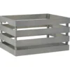 Caisse de rangement en bois gris
