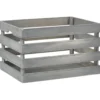 Caisse de rangement en bois gris
