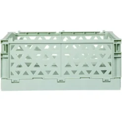 Caisse pliable avec porte-étiquette vert L33xl25xH15cm