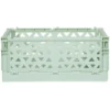Caisse pliable avec porte-étiquette vert L17xl12,5xH7cm