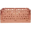 Caisse pliable avec porte-étiquette marron L33xl25xH15cm