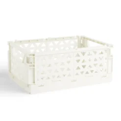 Caisse pliable beige pastel 9,1L- 33x23xH14cm
