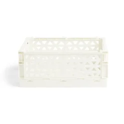 Caisse pliable beige pastel 3,4L - 24x17xH10cm