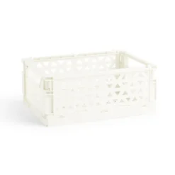 Caisse pliable beige pastel 3,4L - 24x17xH10cm