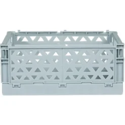Caisse pliable polypropylène 17x12x7.5cm bleu
