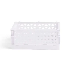 Caisse pliable polypropylène 17x12x7.5cm violet pastel