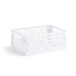 Caisse pliable polypropylène 17x12x7.5cm violet pastel