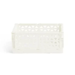 Caisse pliable polypropylène 17x12x7.5cm gris pastel