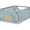 Caisse pliable polypropylène 24x17x10cm bleu