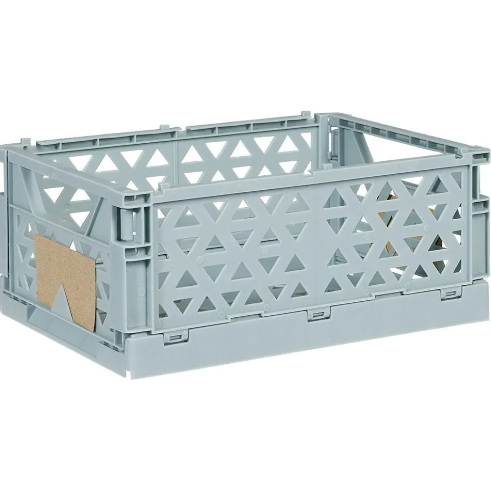Caisse pliable polypropylène 24x17x10cm bleu