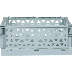 Caisse pliable polypropylène 24x17x10cm bleu