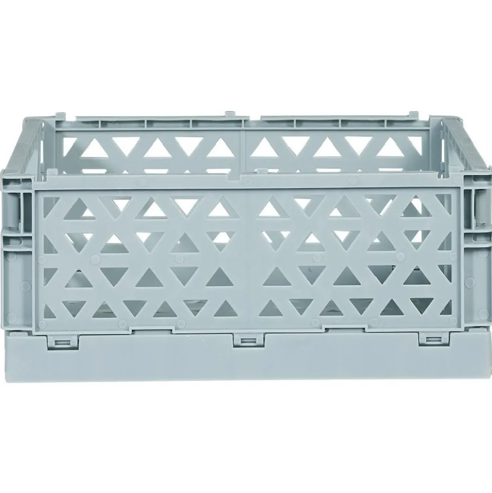 Caisse pliable polypropylène 24x17x10cm bleu