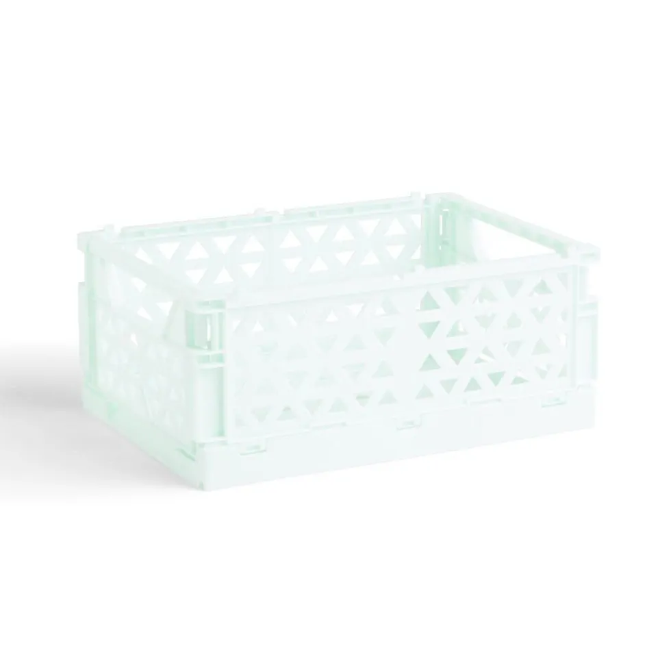 Caisse pliable vert pastel 3,4L - 24x17xH10cm