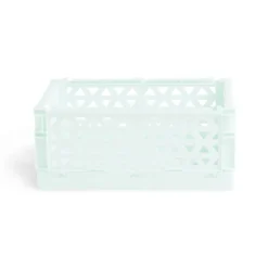 Caisse pliable vert pastel 3,4L - 24x17xH10cm