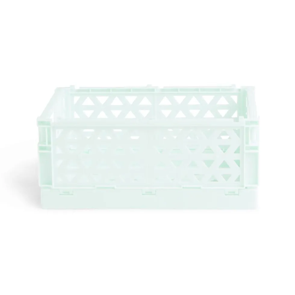 Caisse pliable vert pastel 3,4L - 24x17xH10cm