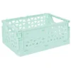 Caisse pliable vert pastel 9,1L- 33x23xH14cm