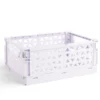 Caisse pliable violet pastel 9,1L - 33x23xH14cm