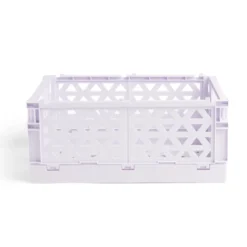 Caisse pliable violet pastel 9,1L - 33x23xH14cm