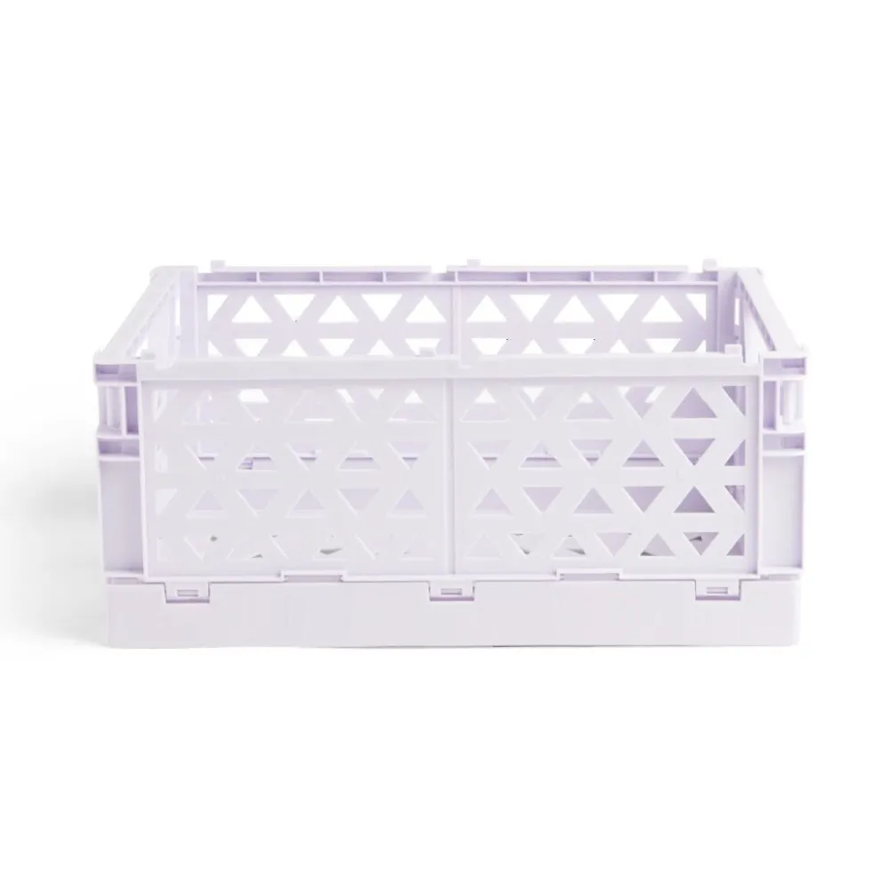 Caisse pliable violet pastel 9,1L - 33x23xH14cm