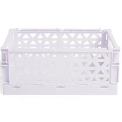 Caisse pliable violet pastel 3,4L - 24x17xH10cm