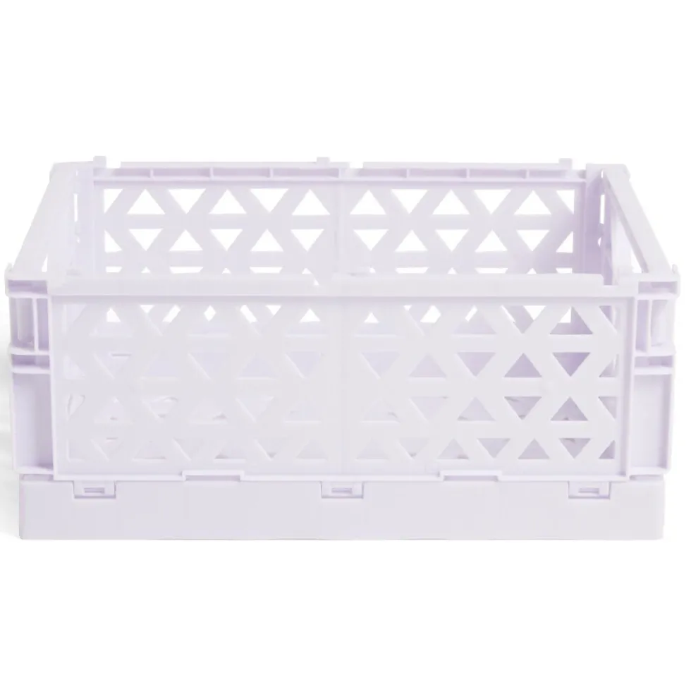 Caisse pliable violet pastel 3,4L - 24x17xH10cm