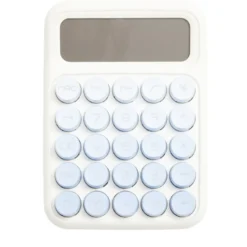 Calculatrice de bureau dégradé noir touches rondes en relief 11,5x16cm
