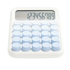 Calculatrice de bureau dégradé noir touches rondes en relief 11,5x16cm