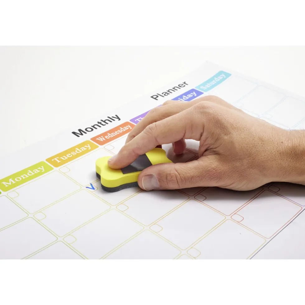 Calendrier mensuel magnétique et 7 accessoires 42x30cm